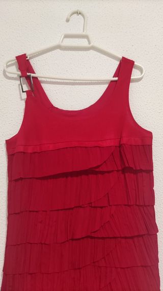 Vestido . Rojo. Adolfo Domínguez. Talla S