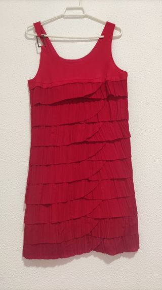 Vestido . Rojo. Adolfo Domínguez. Talla S