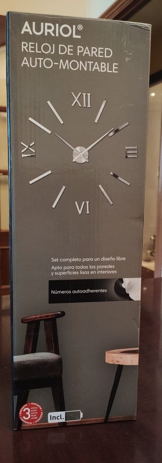 RELOJ DE PARED AURIOL -AUTO MONTABLE