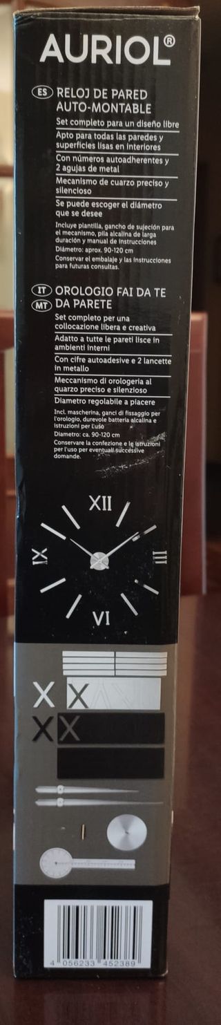 RELOJ DE PARED AURIOL -AUTO MONTABLE