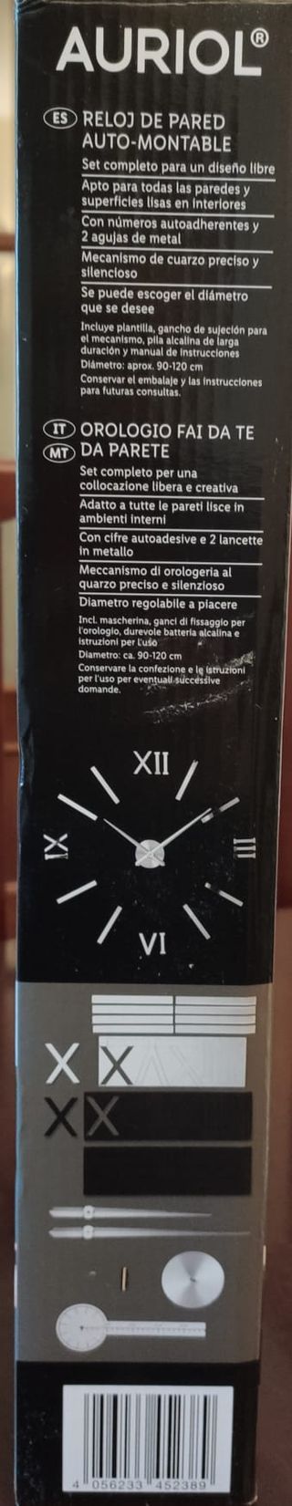 RELOJ DE PARED AURIOL -AUTO MONTABLE