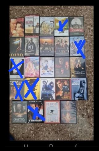 Películas variadas a 3 euros cada una