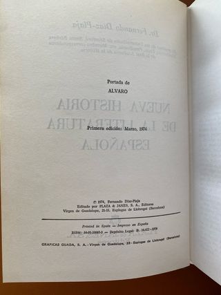 Libro nueva historia de la literatura española