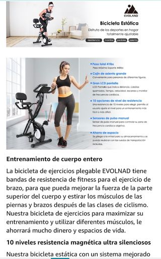 Bicicleta estática plegable