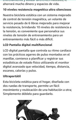 Bicicleta estática plegable