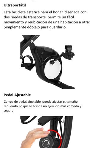Bicicleta estática plegable