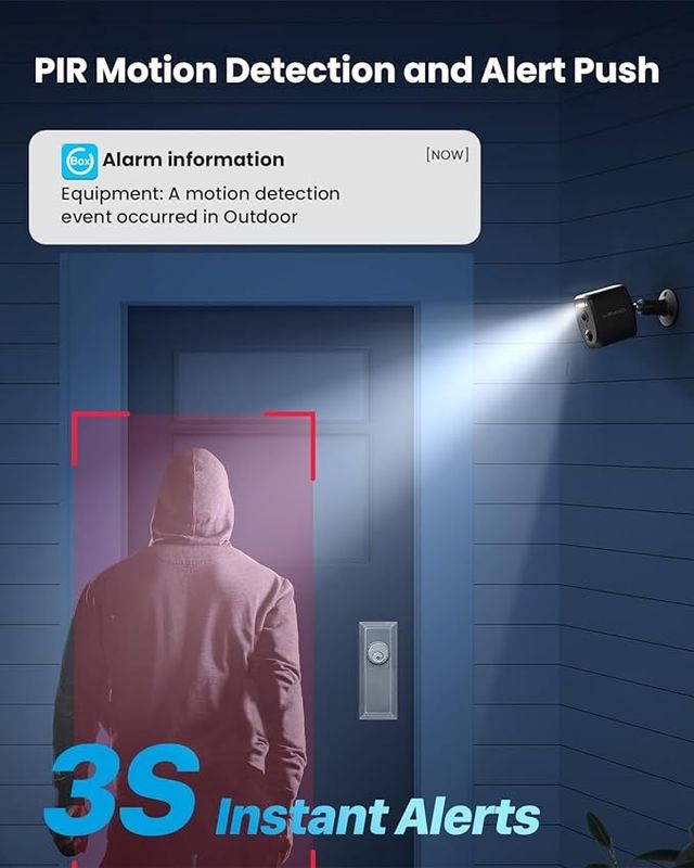 Cámara LEMNOI Cámara Vigilancia Exterior WiFi Inal