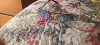 Gafas de Sol Vintage Sin Montura color Azul Dorado
