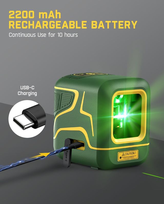 Nivel láser de doble haz. Nivelado automático. USB