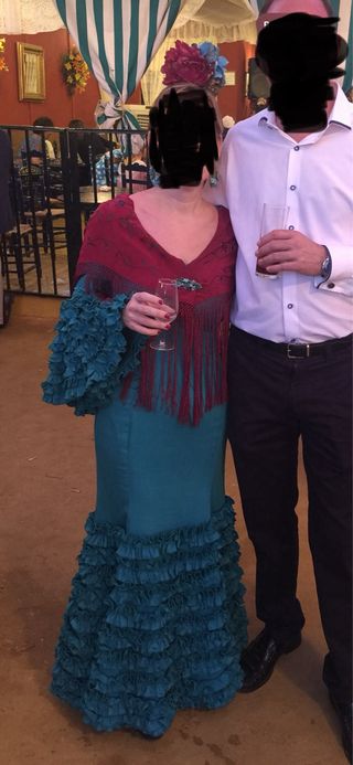 Traje de flamenca verde