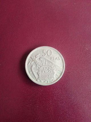 MONEDAS 50 y 25  PESETAS 1957