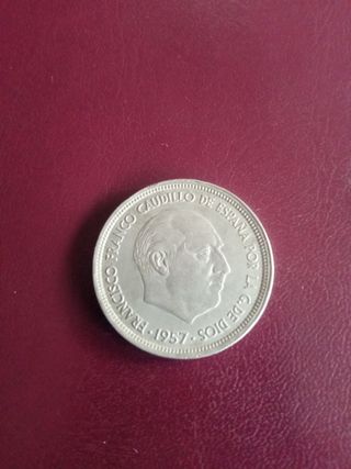 MONEDAS 50 y 25  PESETAS 1957