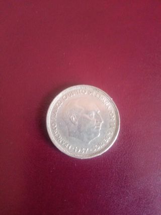 MONEDAS 50 y 25  PESETAS 1957