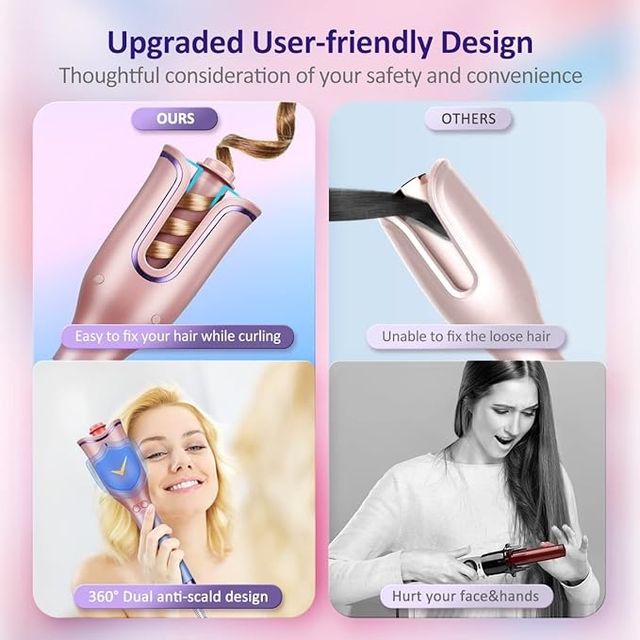 MOERAE Rizador de Pelo Automatico, Tenacillas Pelo