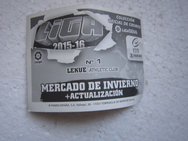 CROMO FUTBOL LEKUE DEL ATH. BILBAO fichaje 1 2015