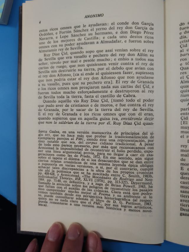 Libro. Poema de Mio Cid.