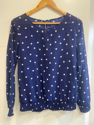 Blusa potos azul S-M
