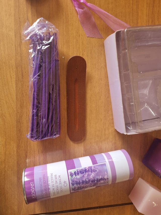 Candele profumate e 40 stick incenso