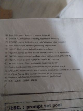 Piscina con depuradora nueva