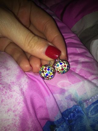 Orecchini brillantini colorati