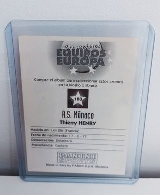 Henry 1997 A.S Mónaco N°180 Panini 