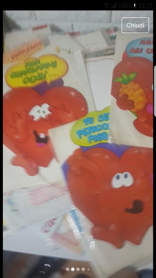 Stock di biglietti di auguri.