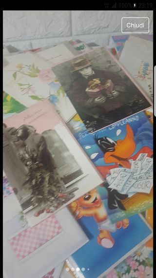 Stock di biglietti di auguri.