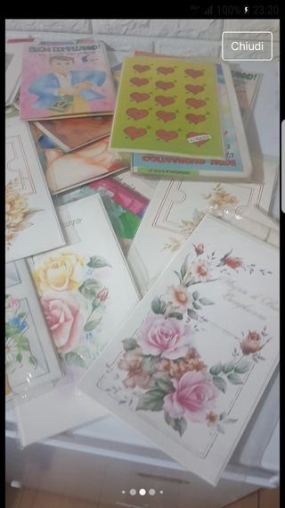 Stock di biglietti di auguri.