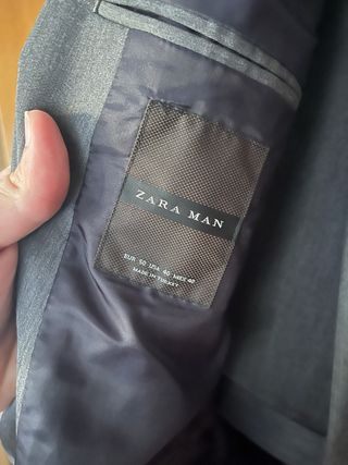 Traje Zara Gris Joven