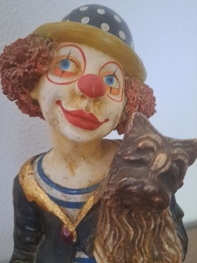 Figura vintage payaso ceramica