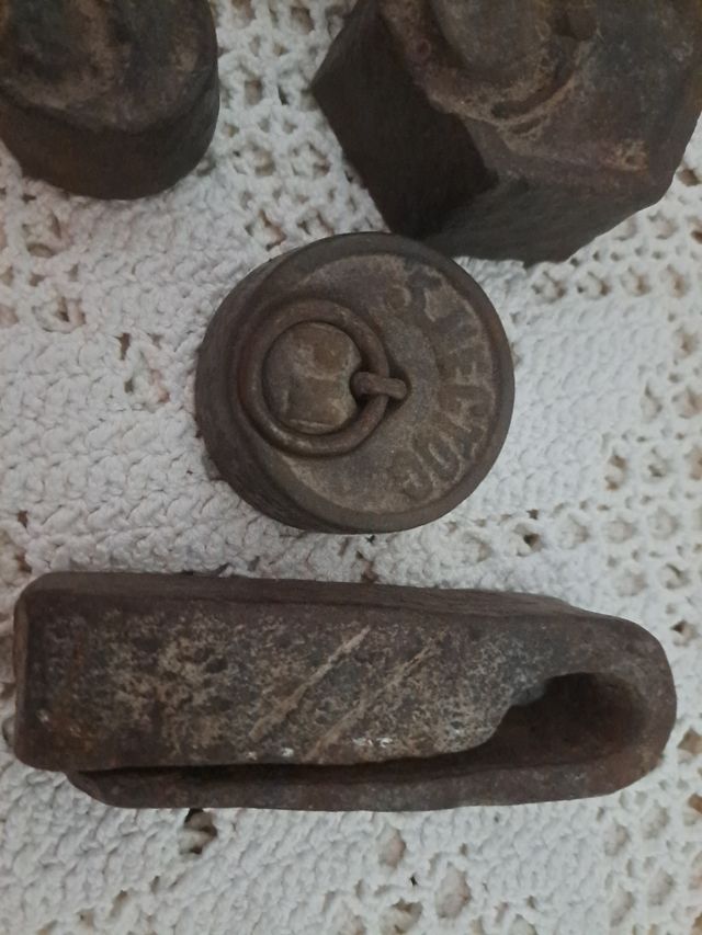 Lote 6 pesos balanza antiguos