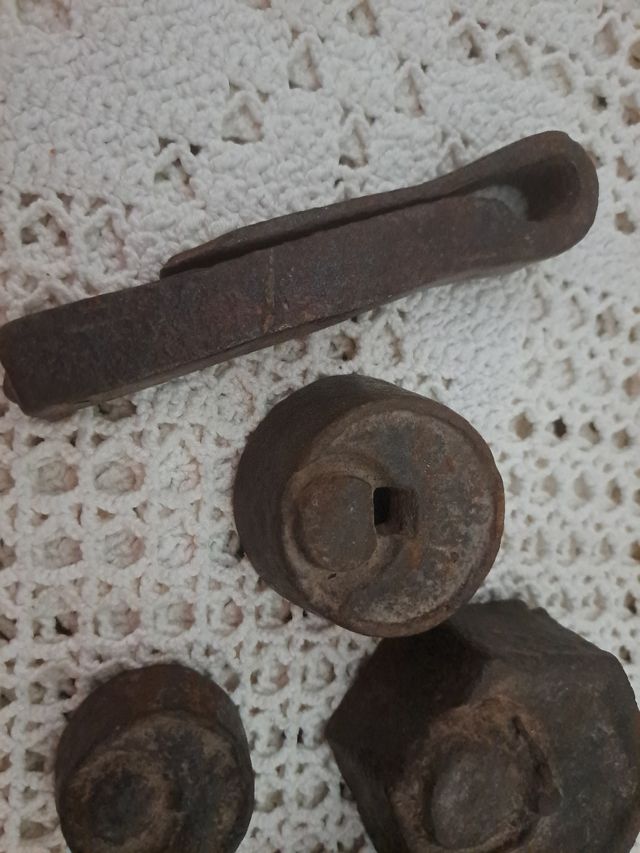 Lote 6 pesos balanza antiguos