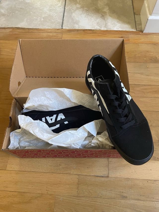 Scarpe vans Old Skool black + white logo