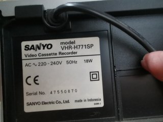 GRABADOR REPRODUCTOR VHS SANYO