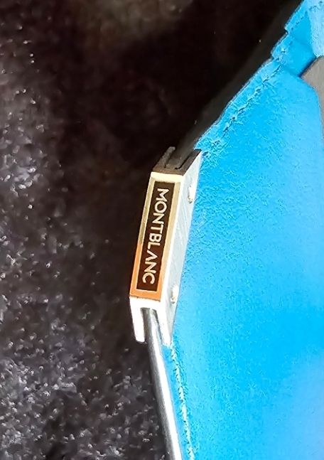 Cartera Montblanc Cuero Azul Urban