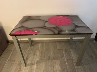 mesa cristal cocina-comedor