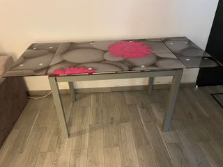 mesa cristal cocina-comedor