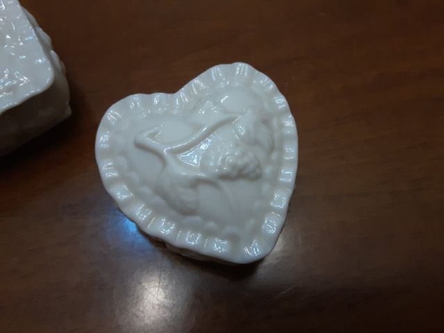 Set di 2 scatole in porcellana 