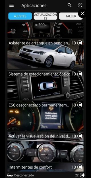 ACTIVACIONES Y DIAGNOSIS COCHE