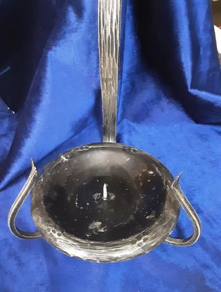 Bugia portacandela in ferro battuto