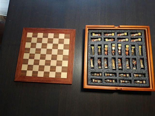 Ajedrez Mitologia Grecia Roma caja madera