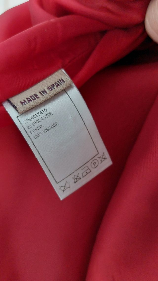 Vestido largo rojo Jesús del Pozo T38