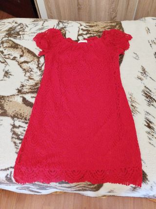 Vestido encaje rojo