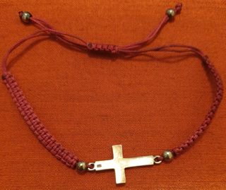 Pulsera de plata forma Cruz