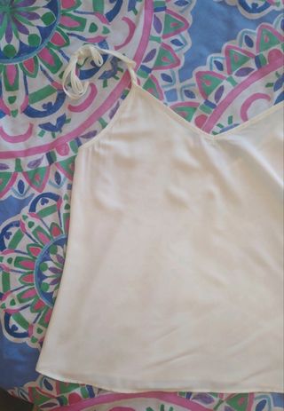 Amichi Top blanco de verano talla L