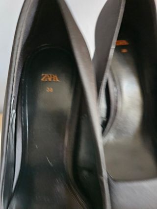 Zapato negro tacon zara 38