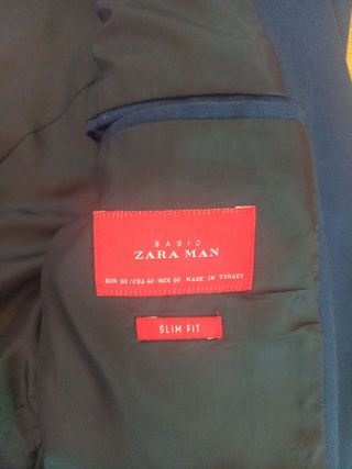 Traje Zara Azul