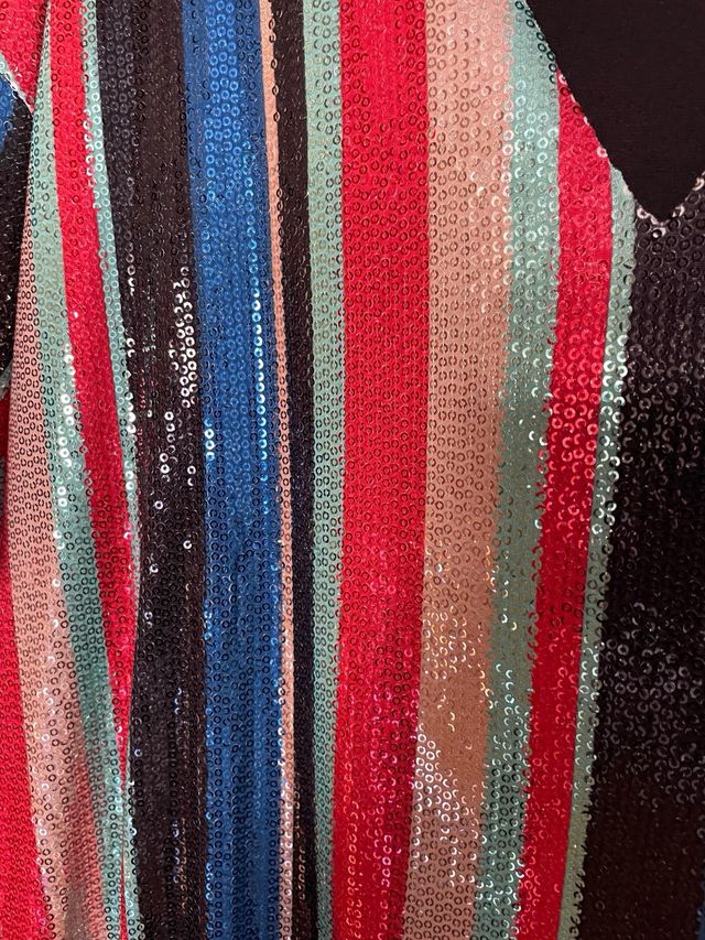 Vestido corto casaca con brillos T M