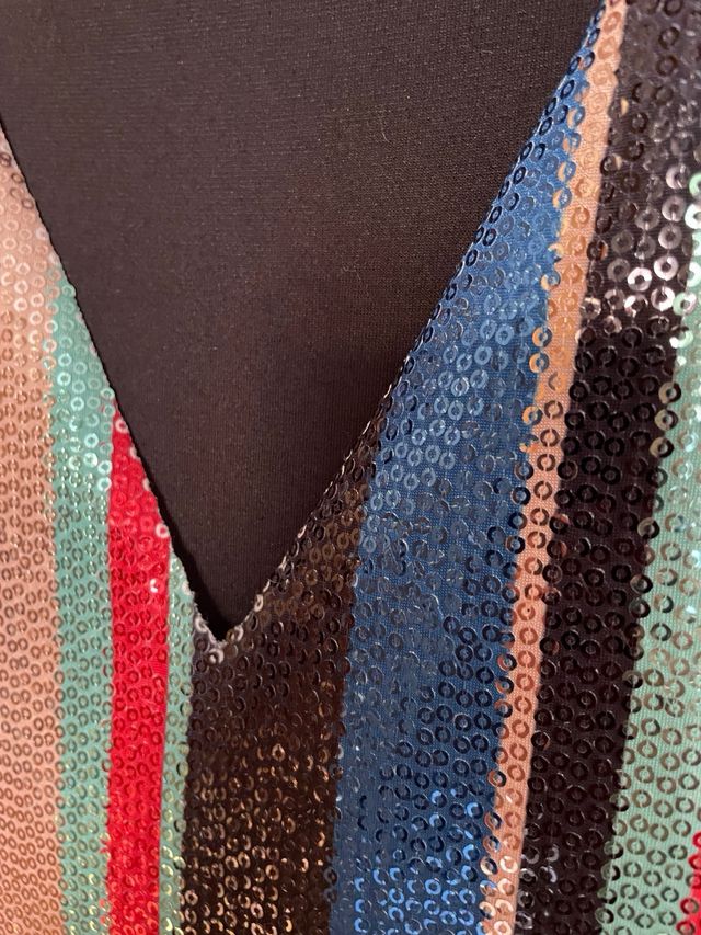 Vestido corto casaca con brillos T M