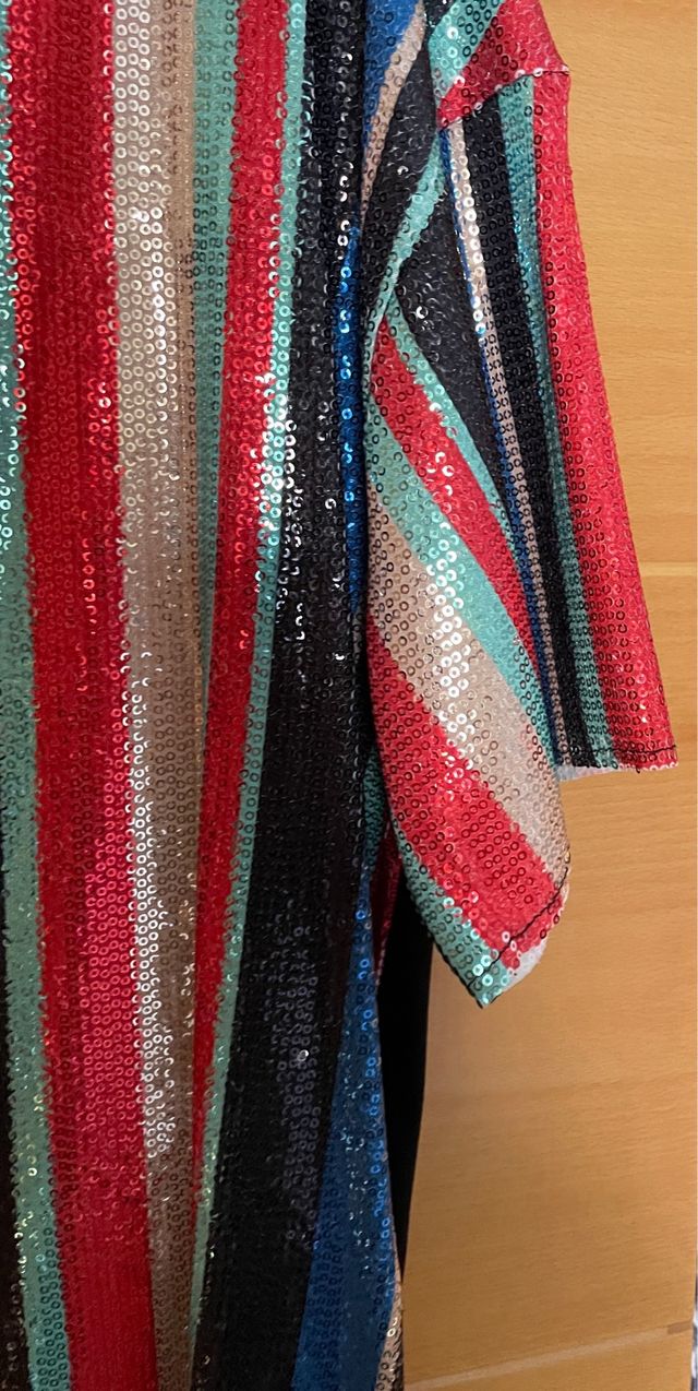 Vestido corto casaca con brillos T M